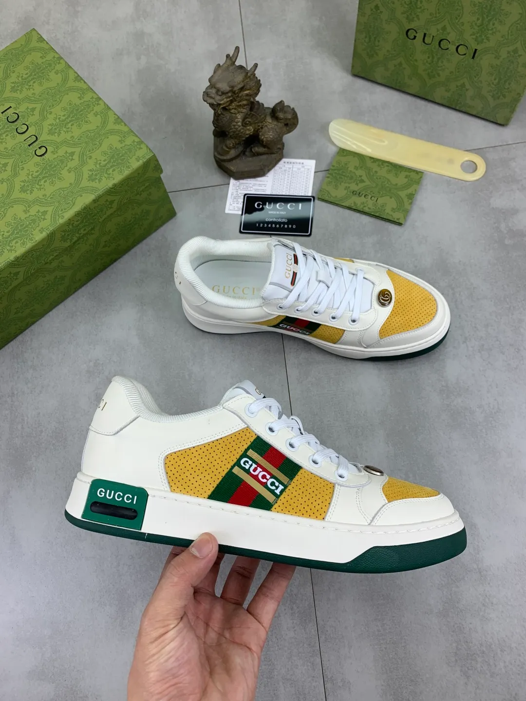 Men's shoes 💰P420💰 [New model] (GUCCI) official website's latest 🎁🎁casual and fashionable men's shoes 👟, hot style 💥 style is simple and elegant, exclusive for trendy men. Unique official website's latest brand double G elements 👑Original Gucci decoration, fashionable and generous, the fabric is original frosted calfskin ✅Fully imported first-layer pigskin lining, the official website specifies wear-resistant, lightweight original rubber casual outsole, the classic model is taken in kind at the counter🎬38-44 (45 46 customized) 3️⃣ colors available